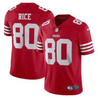 mens nike jerry rice scarlet san francisco 49ers vapor limi